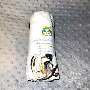 Saltwater Diving Ducks Swaddle Blanket